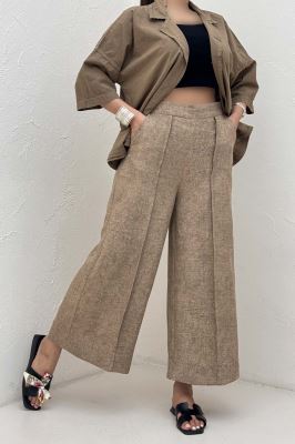 شلوار واید شانتون سرامیکی جلو دوخت