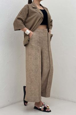 شلوار واید شانتون سرامیکی جلو دوخت