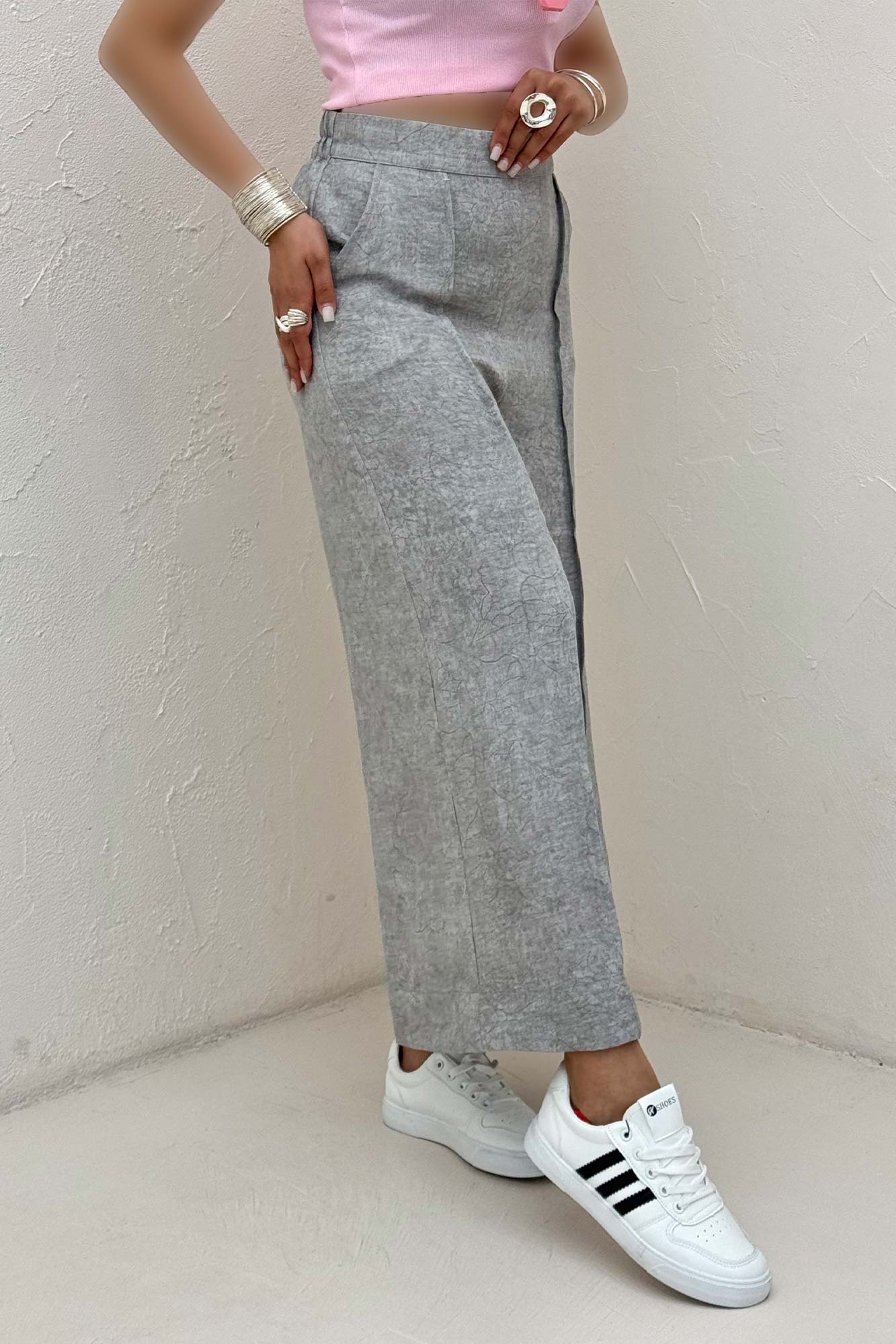 شلوار واید شانتون سرامیکی جلو دوخت