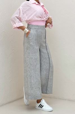 شلوار واید شانتون سرامیکی جلو دوخت