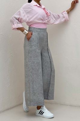 شلوار واید شانتون سرامیکی جلو دوخت