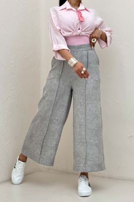 شلوار واید شانتون سرامیکی جلو دوخت