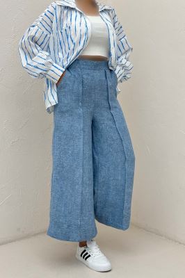 شلوار واید شانتون سرامیکی جلو دوخت