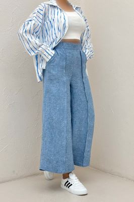 شلوار واید شانتون سرامیکی جلو دوخت