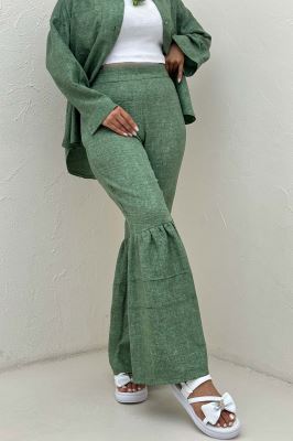 شلوار شانتون سرامیکی چین دار فلامنکو