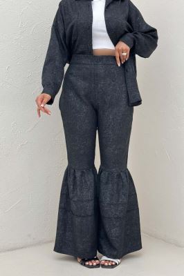 شلوار شانتون سرامیکی چین دار فلامنکو