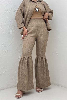 شلوار شانتون سرامیکی چین دار فلامنکو