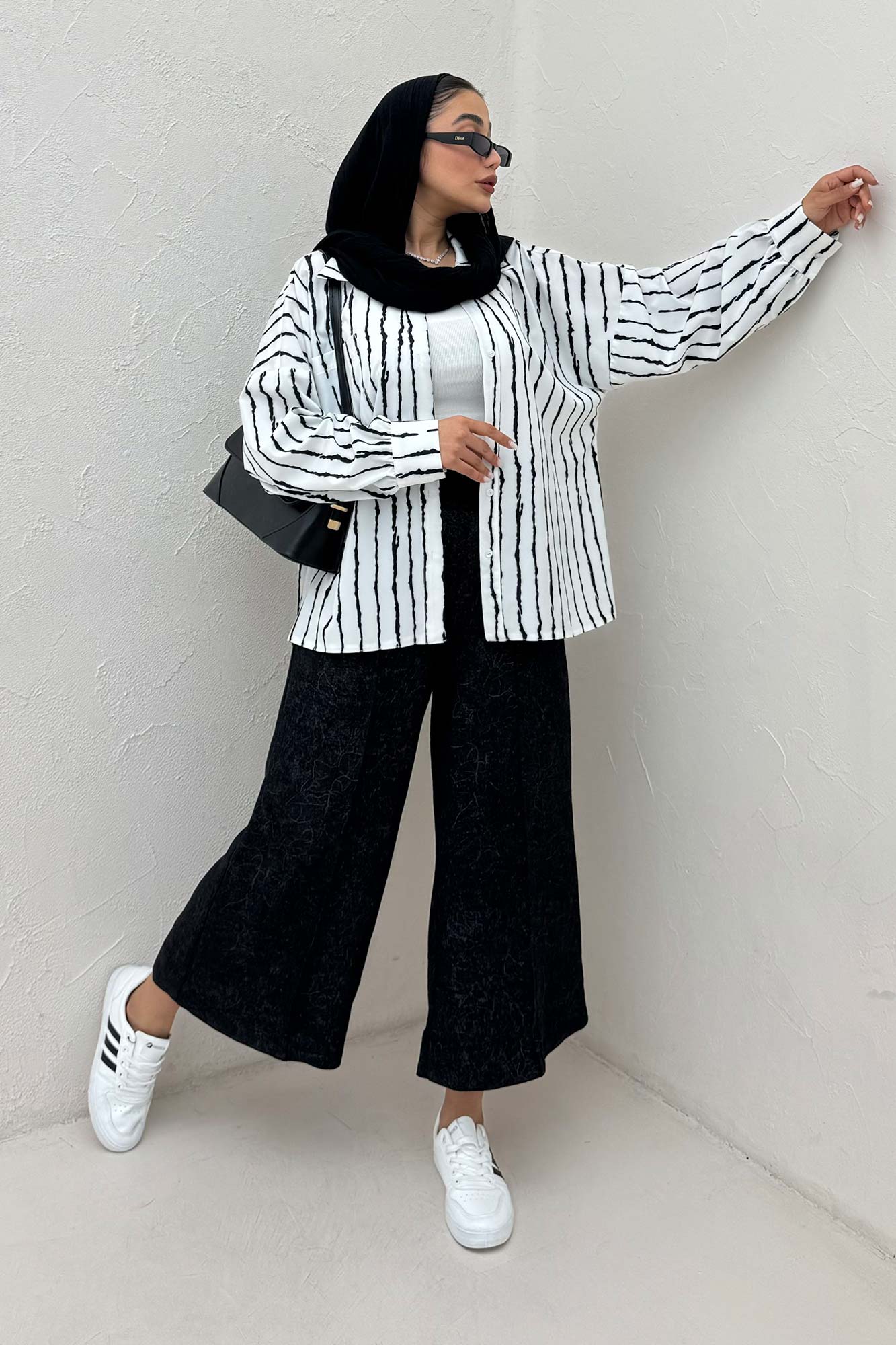 شومیز مانتویی پری تک جیب مچ دار