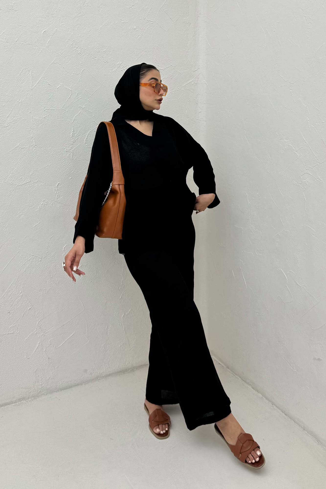 ست شومیز و شلوار جلو بسته وال کنفی