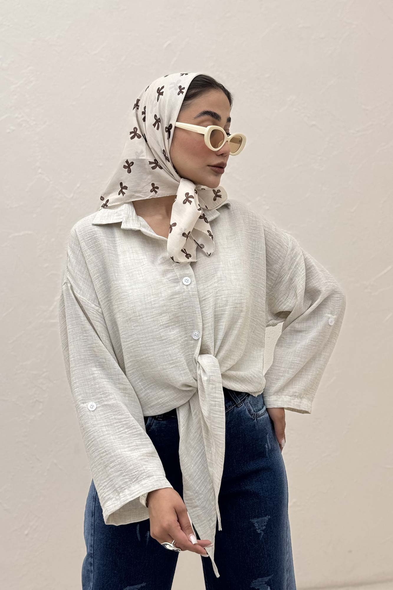 شومیز آکسفورد پایین گره ای 