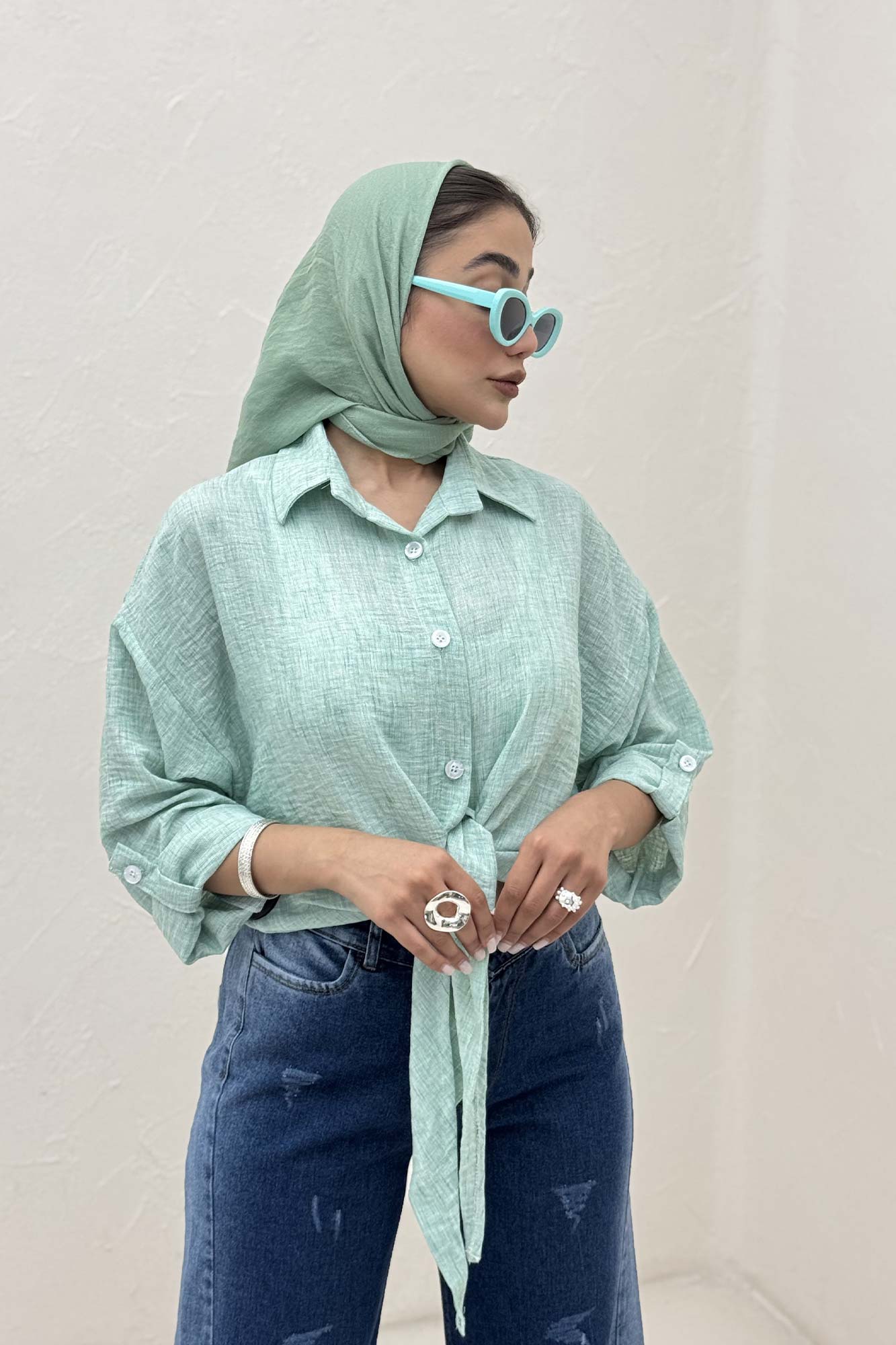 شومیز آکسفورد پایین گره ای 