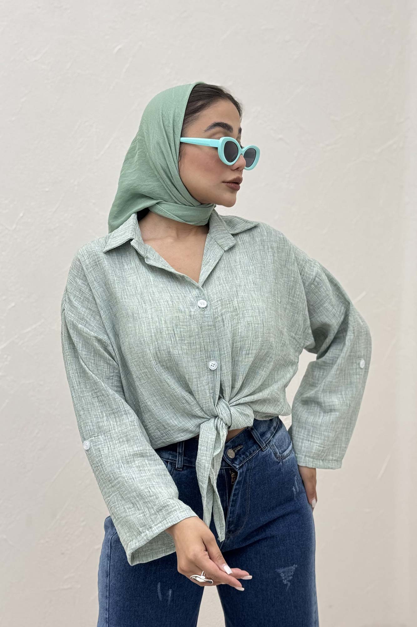 شومیز آکسفورد پایین گره ای 