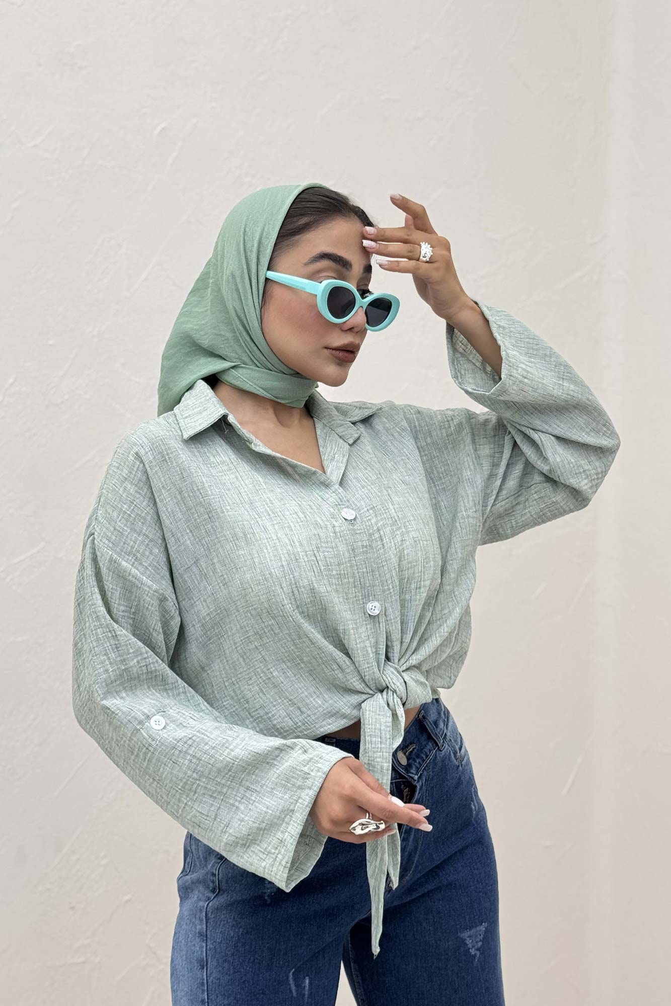 شومیز آکسفورد پایین گره ای 