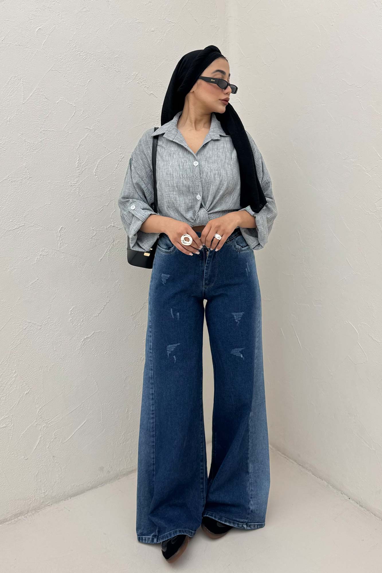 شومیز آکسفورد پایین گره ای 