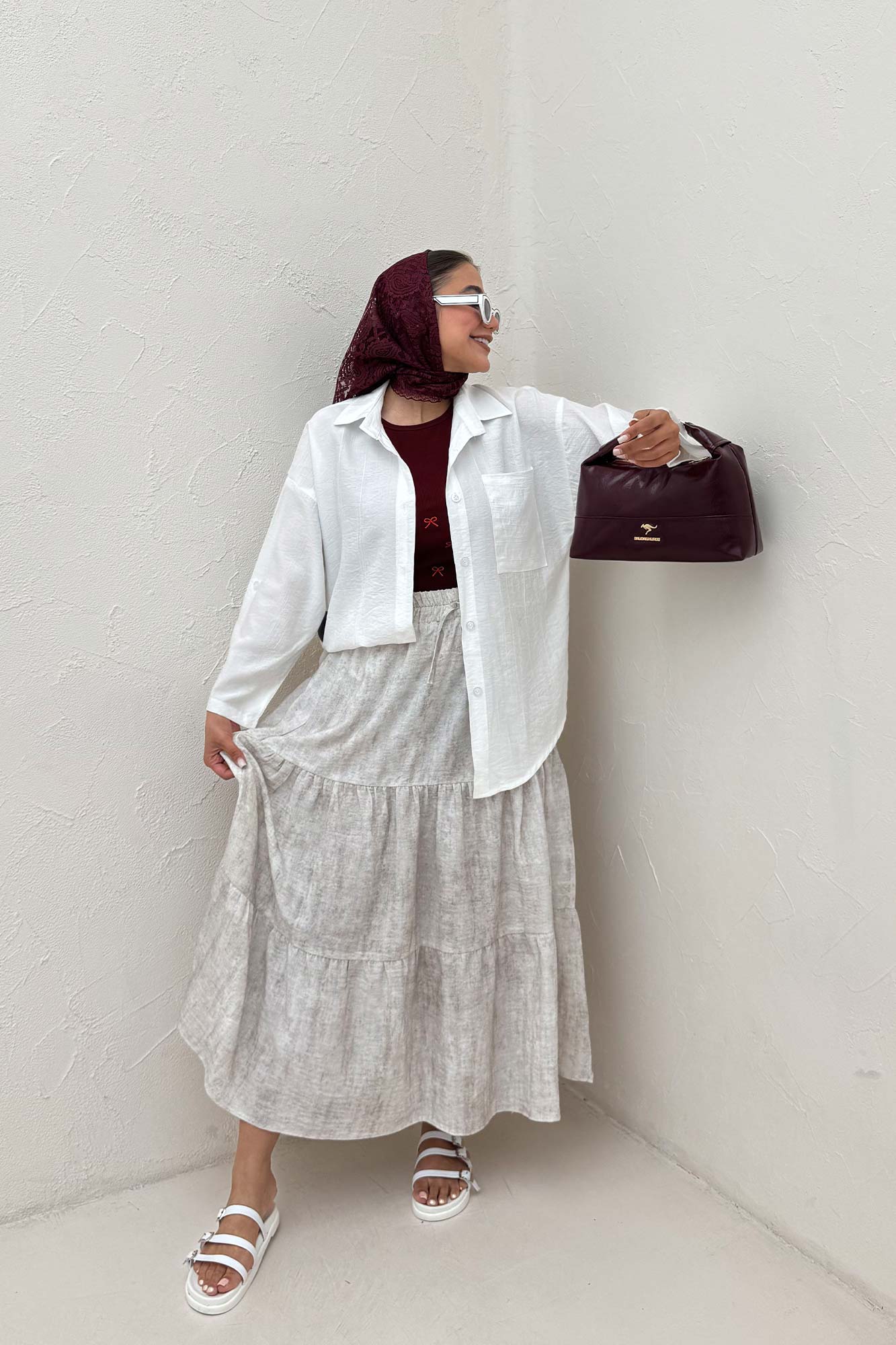 شومیز NR آستین پاگن دار