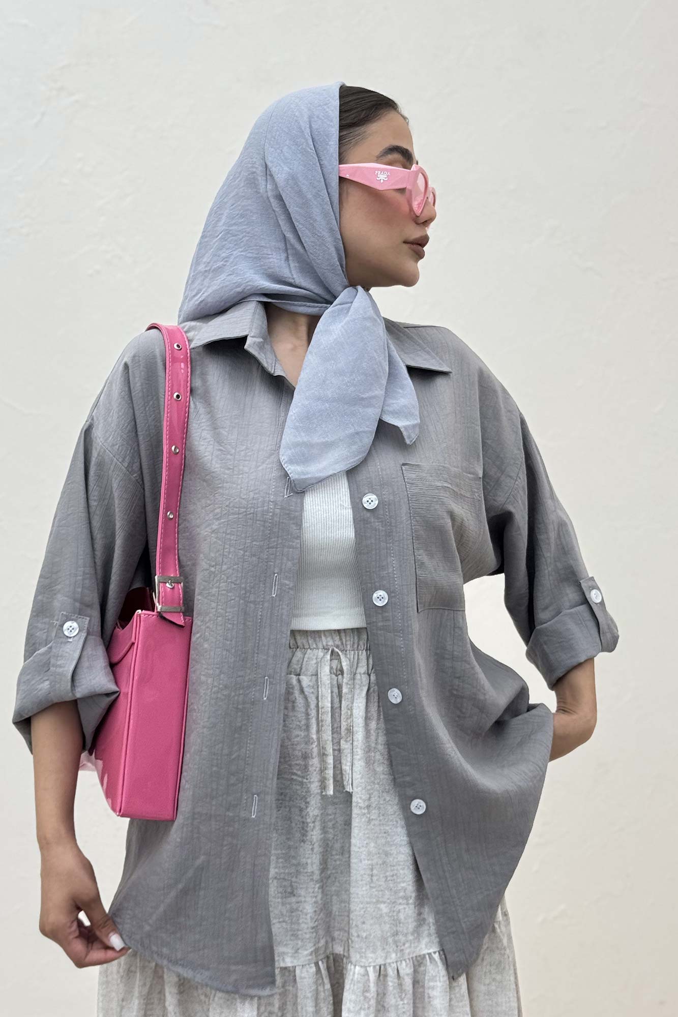 شومیز NR آستین پاگن دار