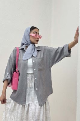 شومیز NR آستین پاگن دار