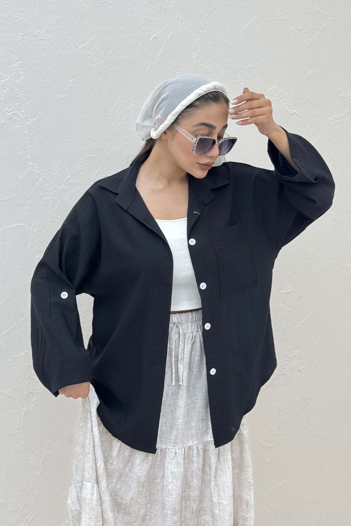 شومیز NR آستین پاگن دار