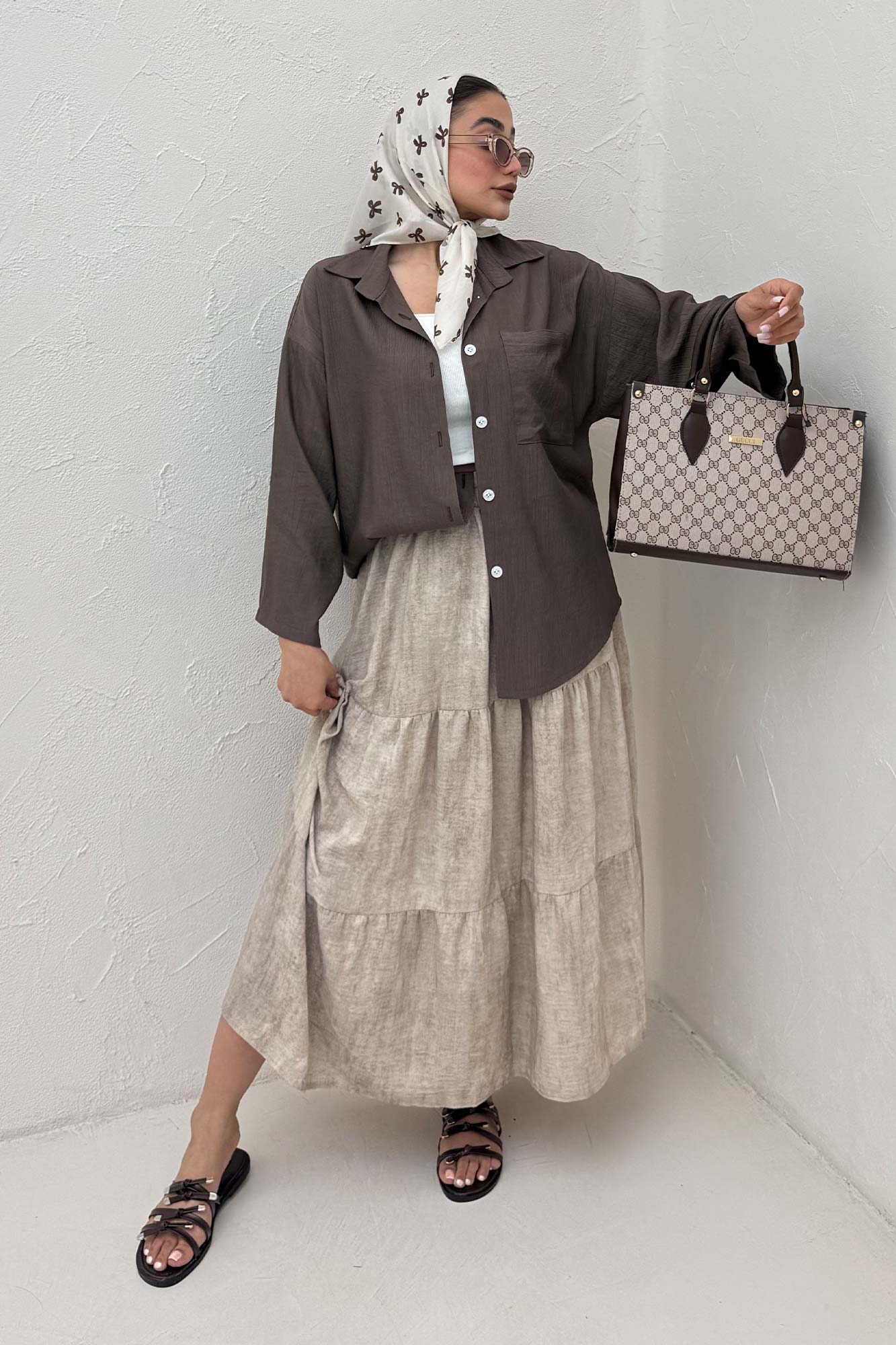 شومیز NR آستین پاگن دار