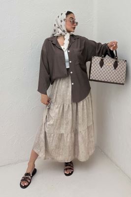 شومیز NR آستین پاگن دار