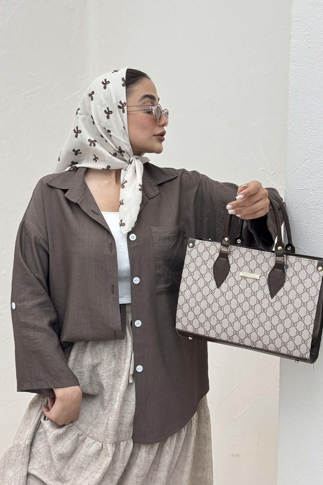 شومیز NR آستین پاگن دار