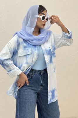 مانتو راه راه در جیب دار (آبرنگی) TR