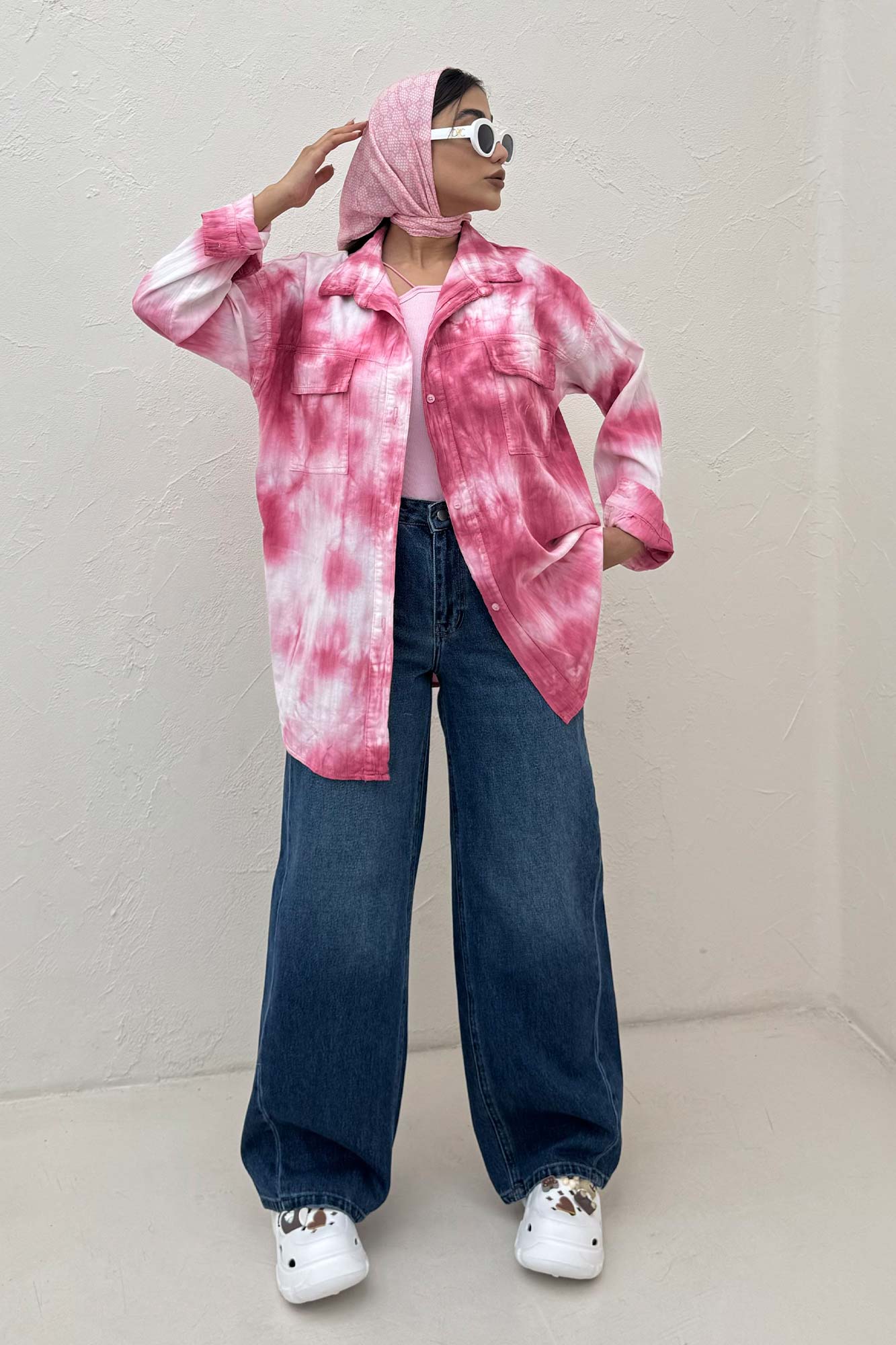 مانتو راه راه در جیب دار (آبرنگی) TR