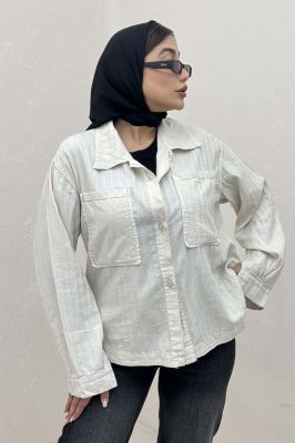 مانتو راه راه پایین هلال  TR