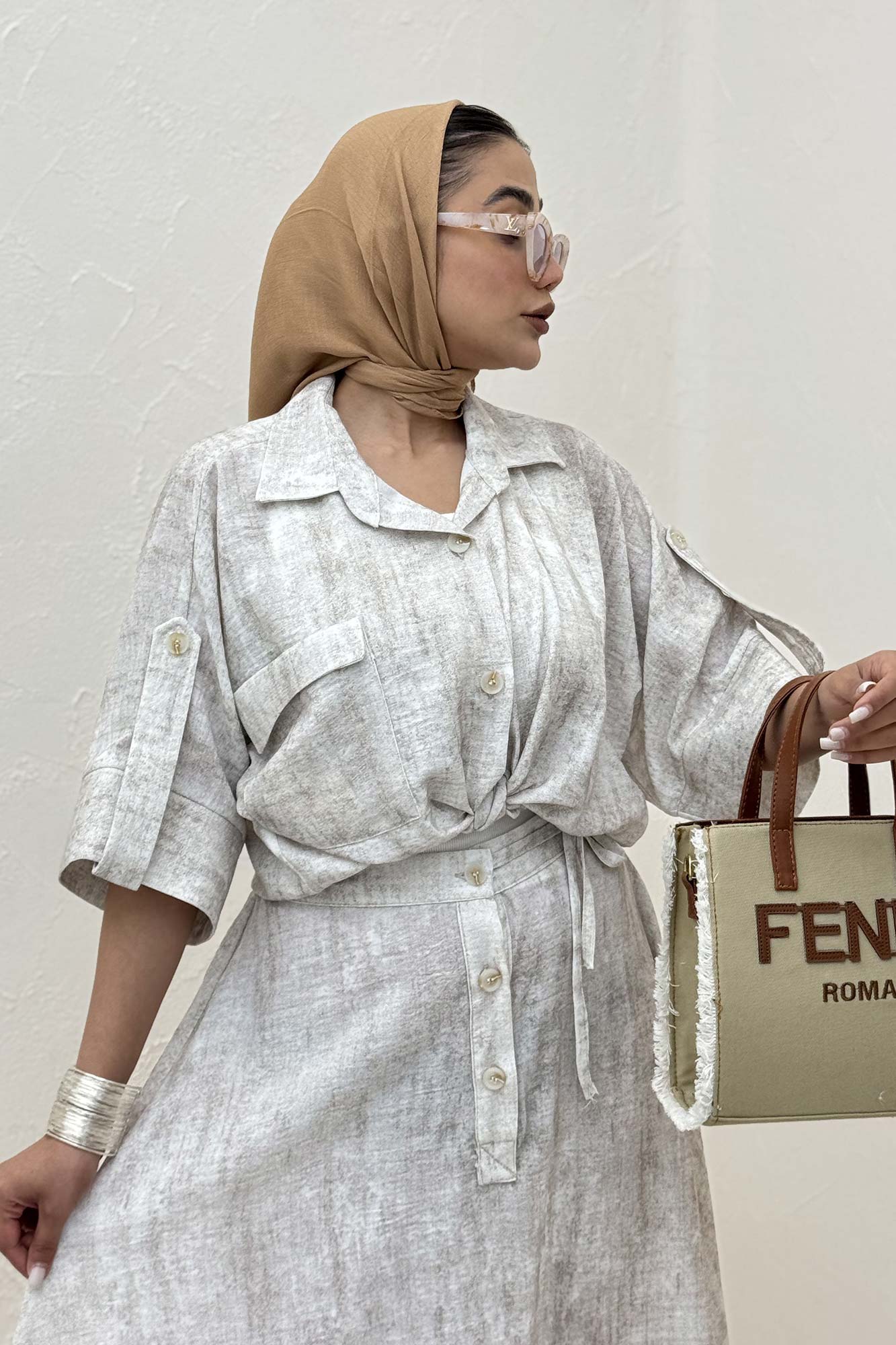 ست شومیز و دامن پرینتی اسپانگل