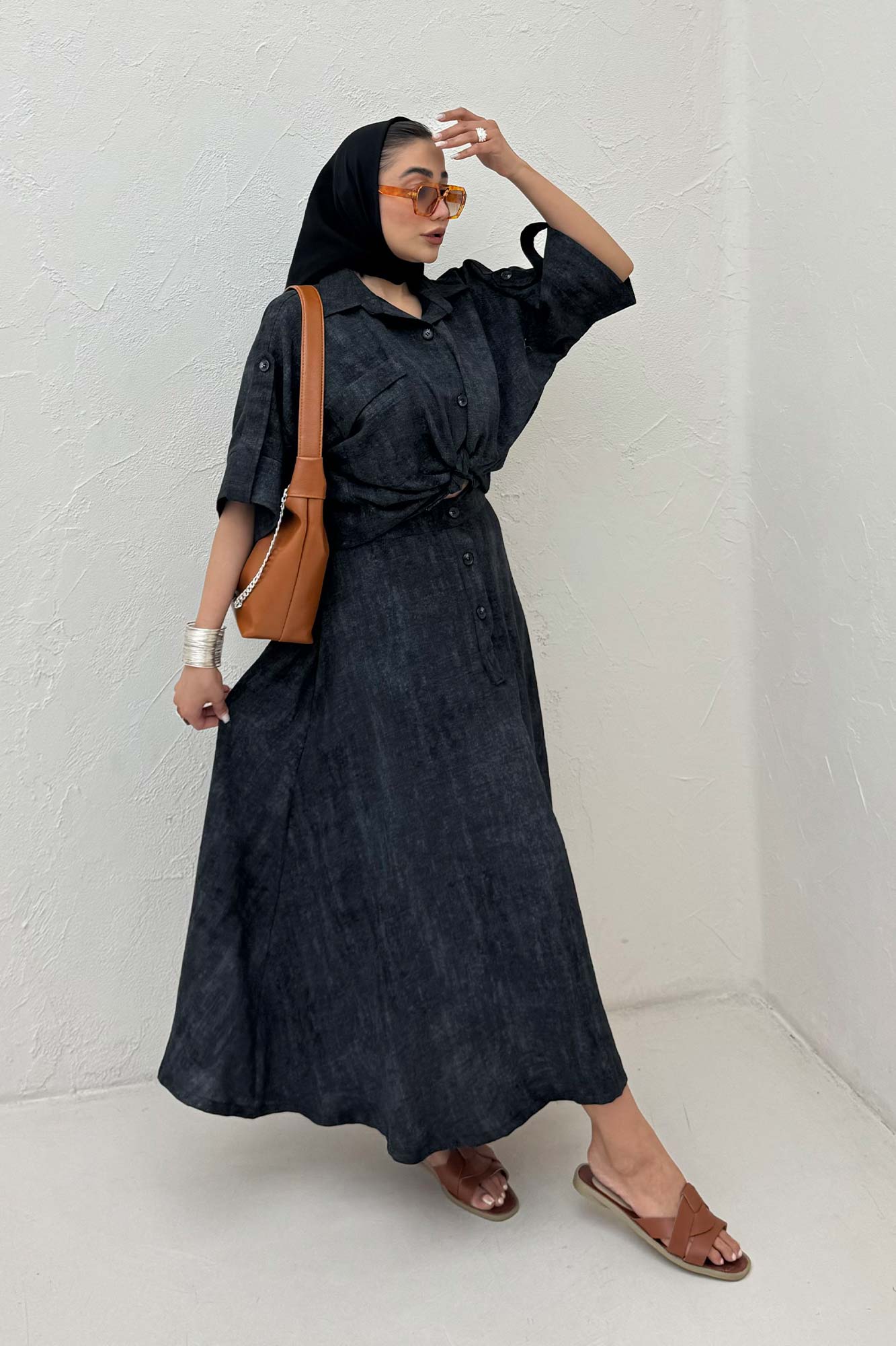 ست شومیز و دامن پرینتی اسپانگل