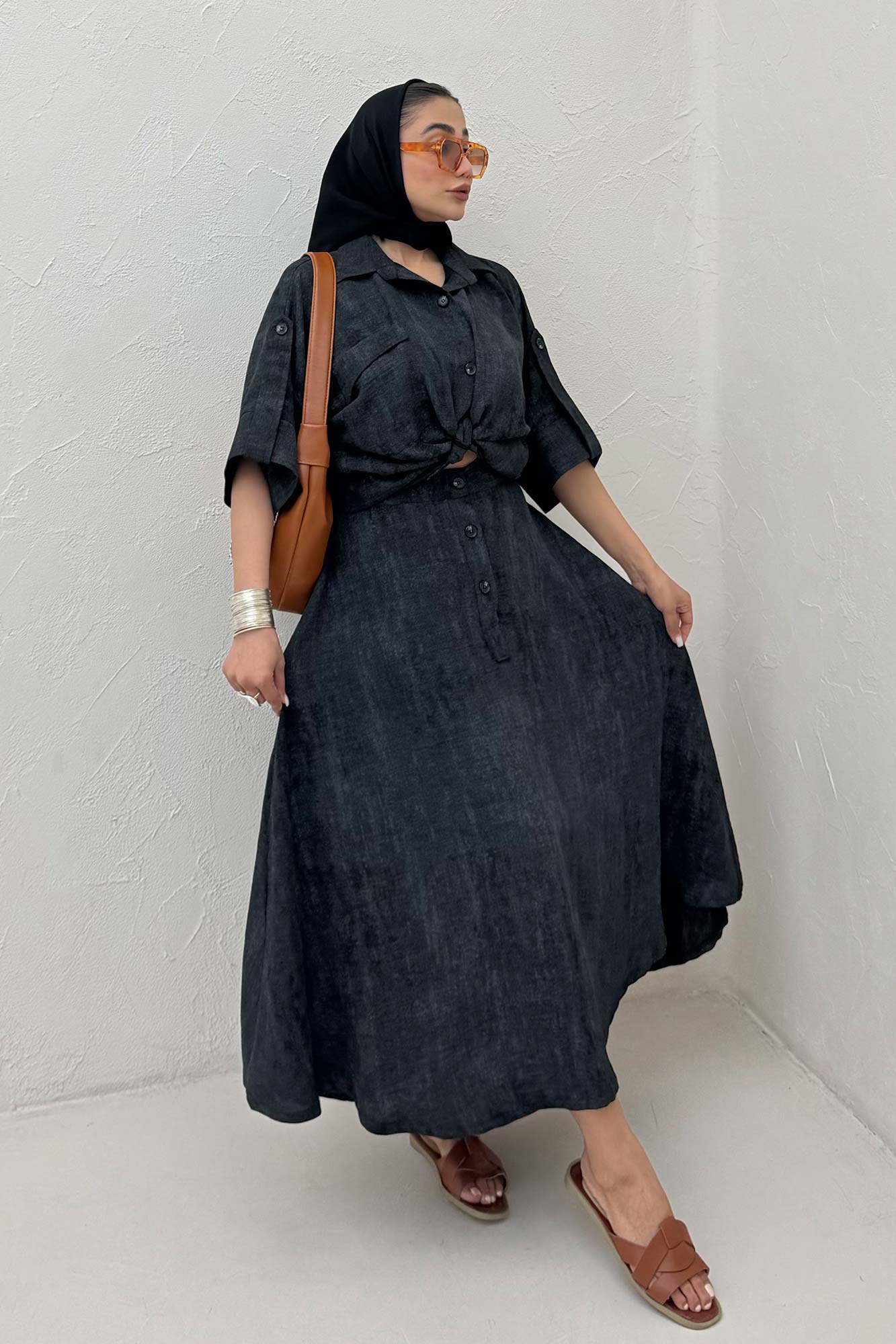 ست شومیز و دامن پرینتی اسپانگل