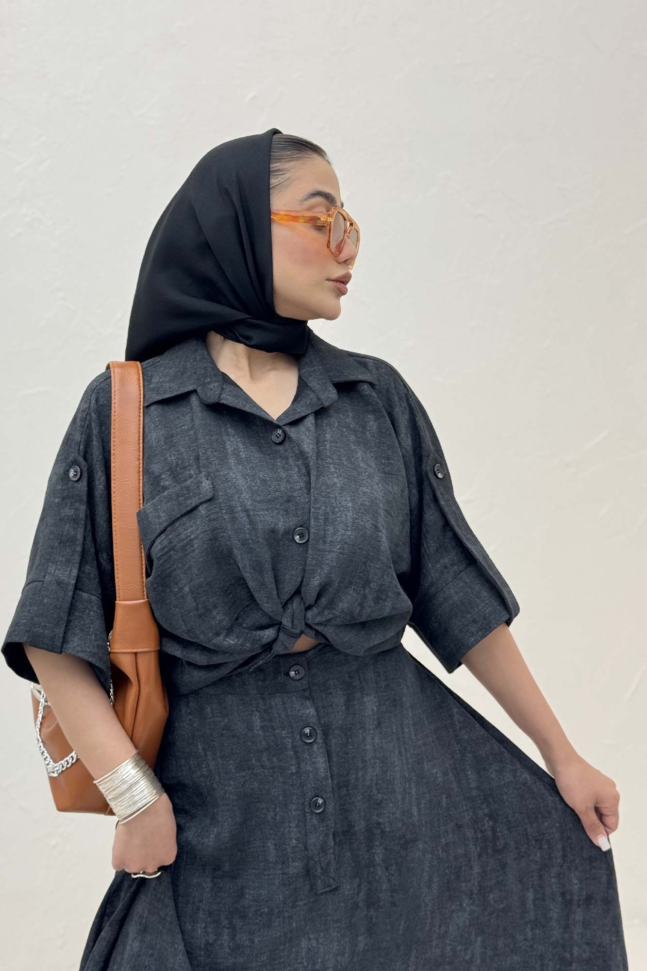 ست شومیز و دامن پرینتی اسپانگل