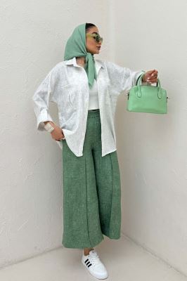 شومیز آستین پاگن شانتون سرامیکی