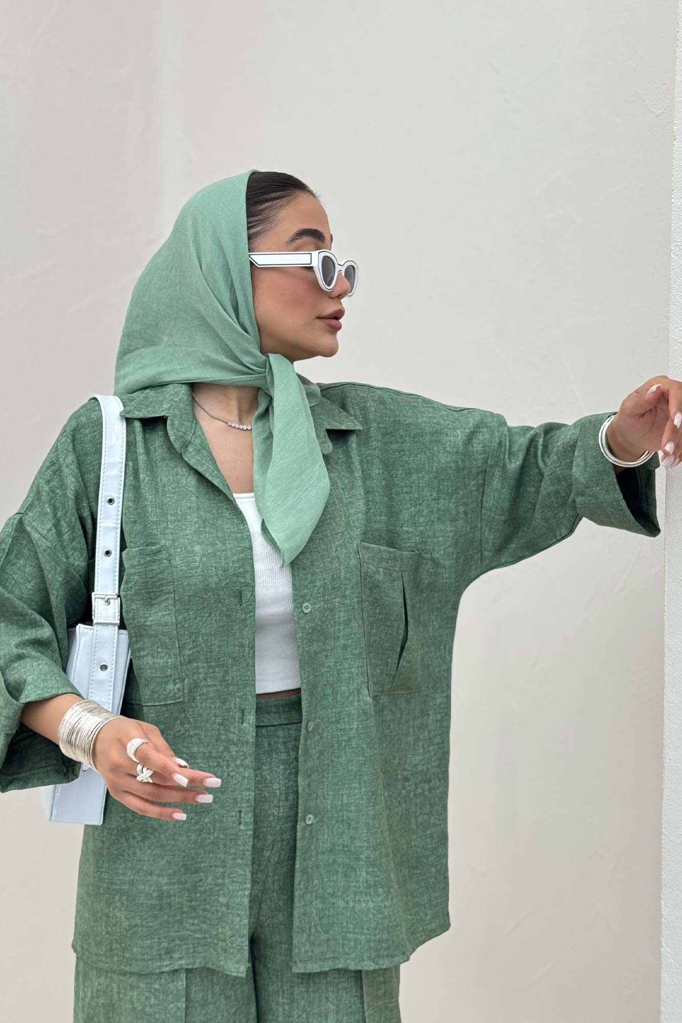 شومیز آستین پاگن شانتون سرامیکی