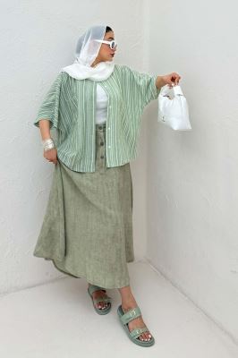 شومیز یقه سه سانت لینن زارا