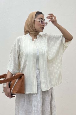 شومیز یقه سه سانت لینن زارا