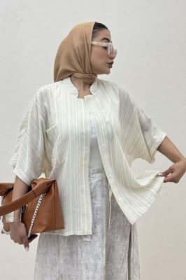 شومیز یقه سه سانت لینن زارا