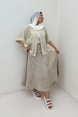 شومیز یقه سه سانت لینن زارا