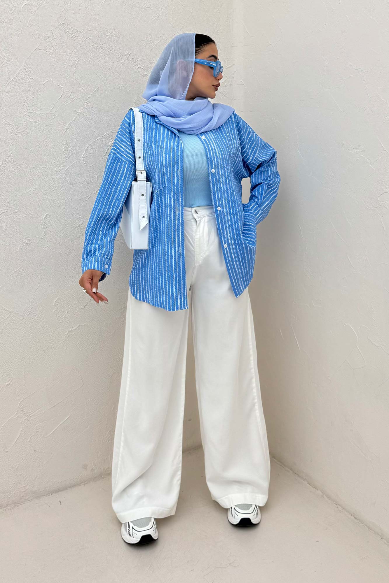 شومیز مانتویی راه راه زارا پشت پنسی