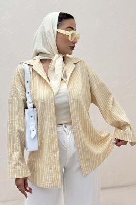 شومیز مانتویی راه راه زارا پشت پنسی