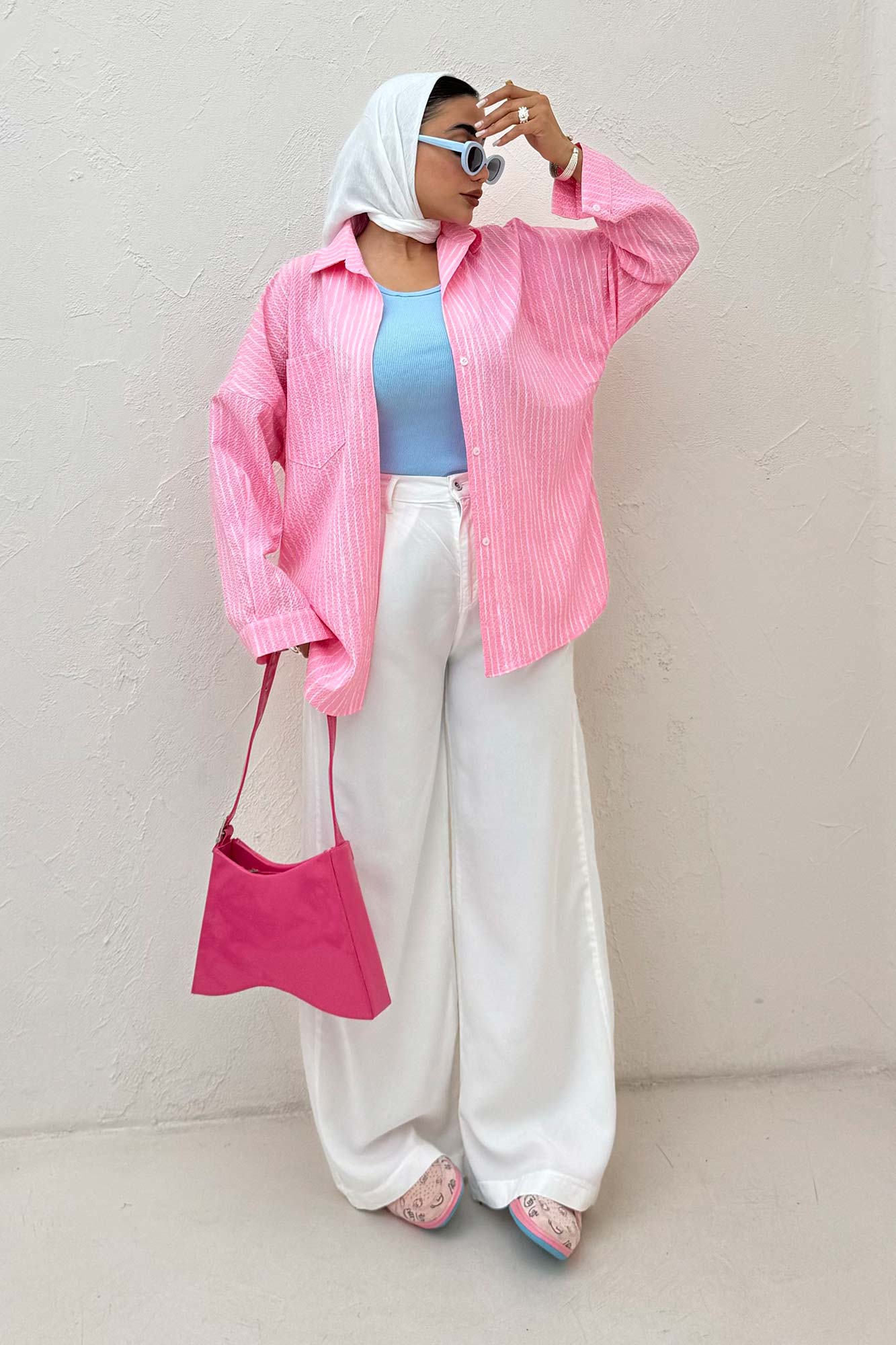 شومیز مانتویی راه راه زارا پشت پنسی