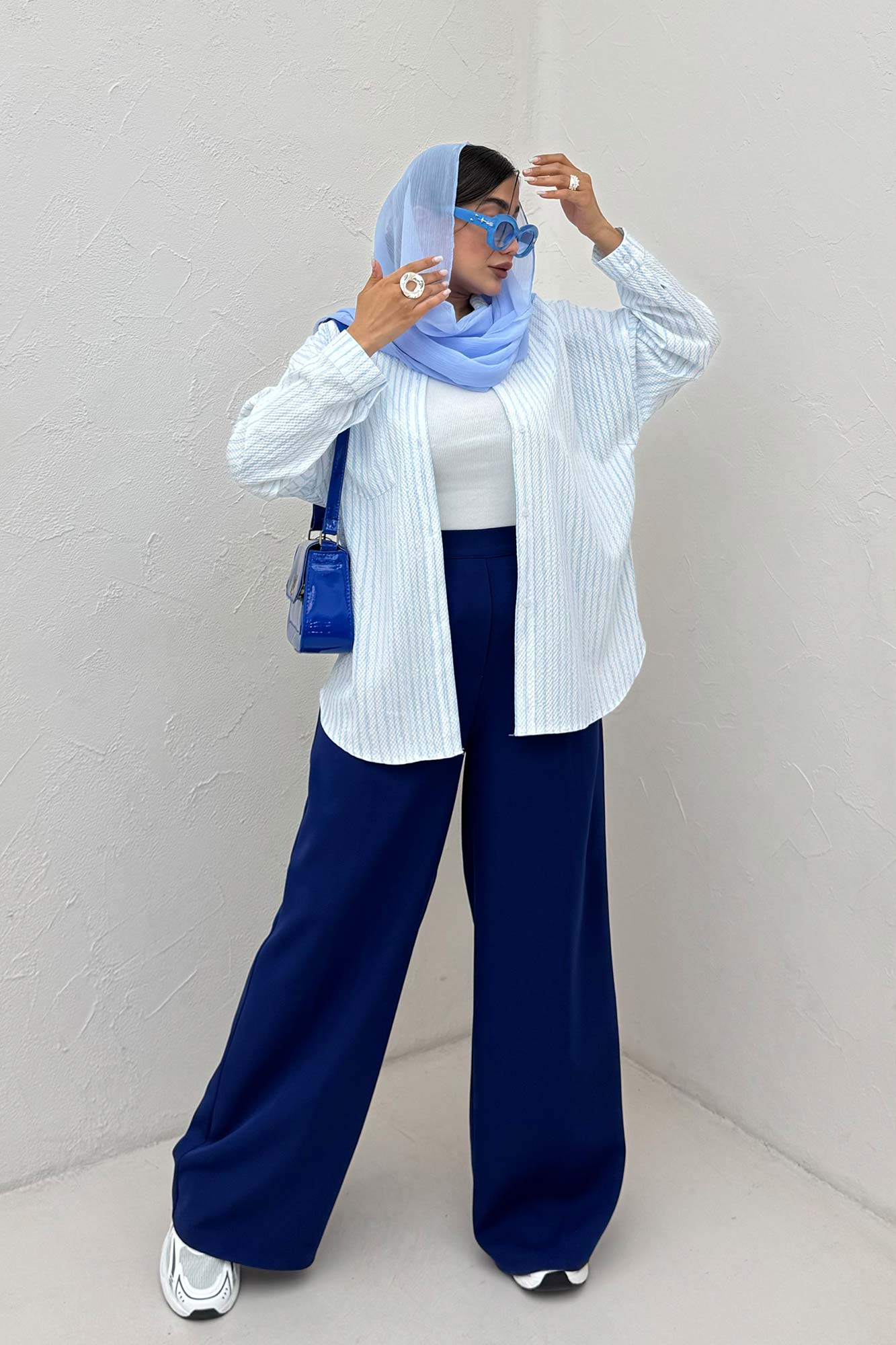 شومیز مانتویی راه راه زارا پشت پنسی