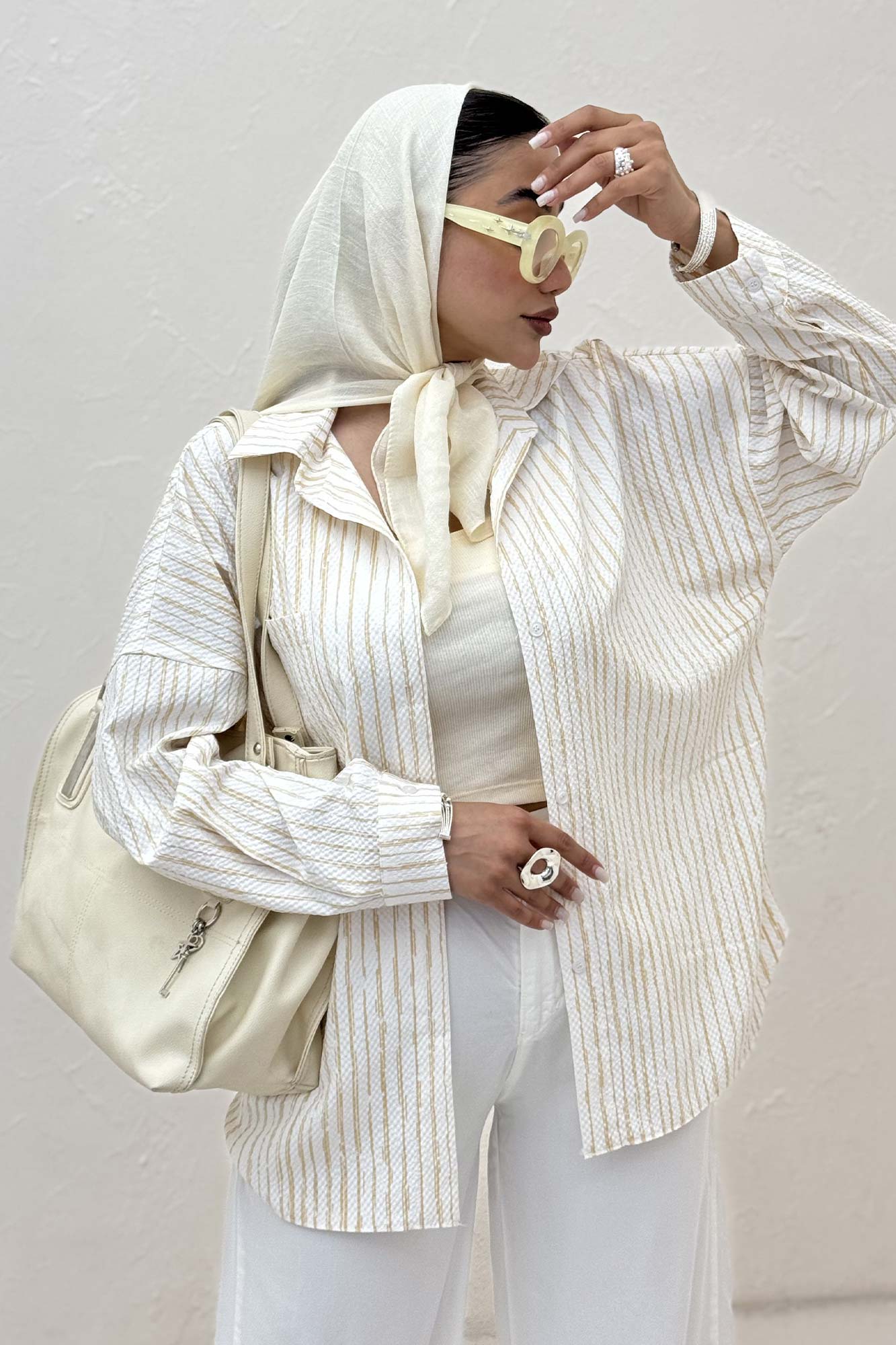 شومیز مانتویی راه راه زارا پشت پنسی