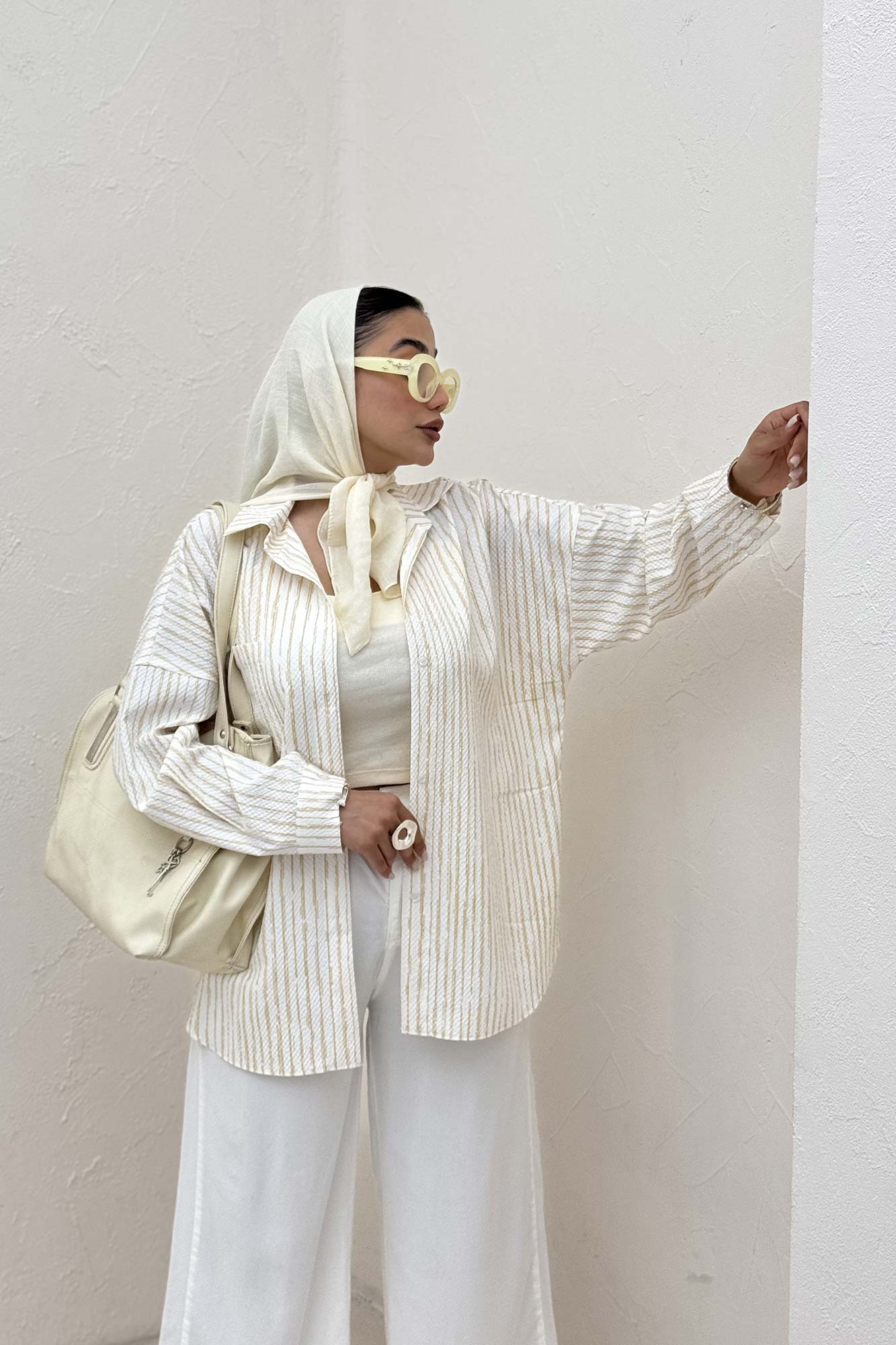 شومیز مانتویی راه راه زارا پشت پنسی