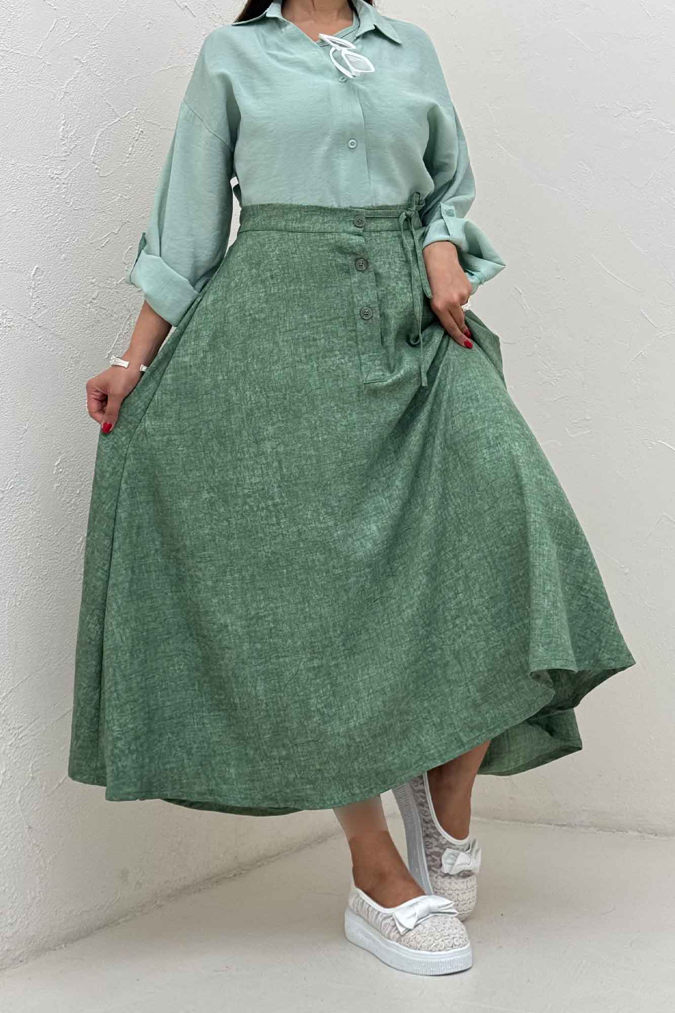 دامن شانتون سرامیکی مدل نخ دکمه