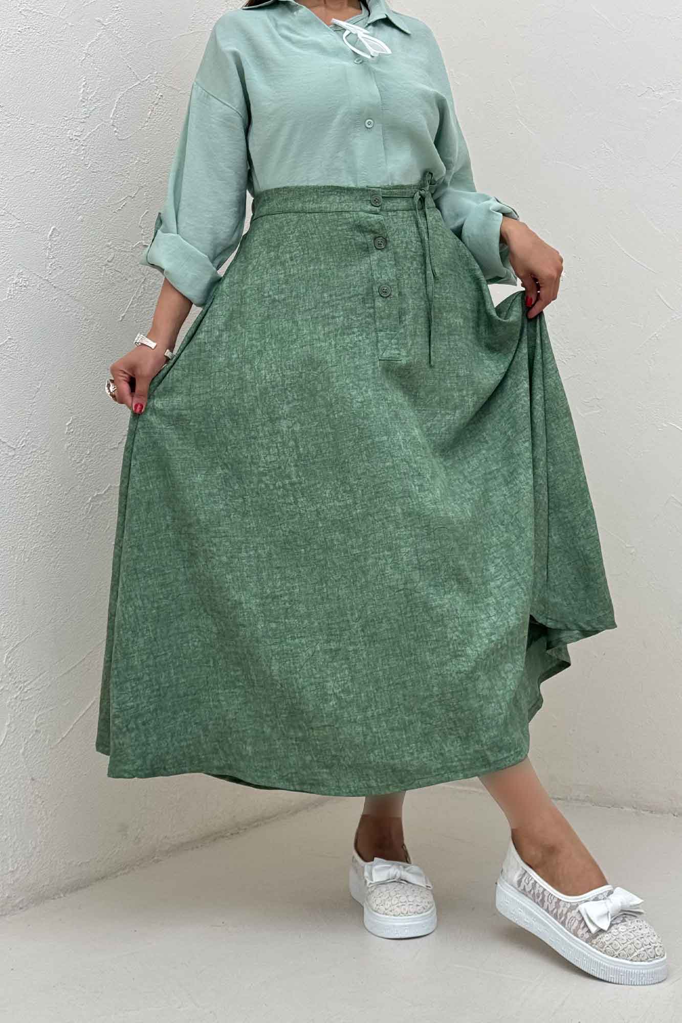 دامن شانتون سرامیکی مدل نخ دکمه