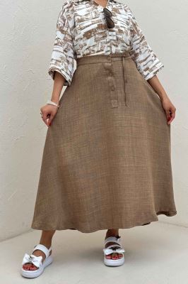 دامن شانتون مدل نخ دکمه