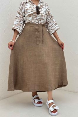 دامن شانتون مدل نخ دکمه