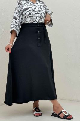 دامن شانتون مدل نخ دکمه