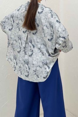 شومیز پرینتی آستین پاکتی پشت پیله کد1 